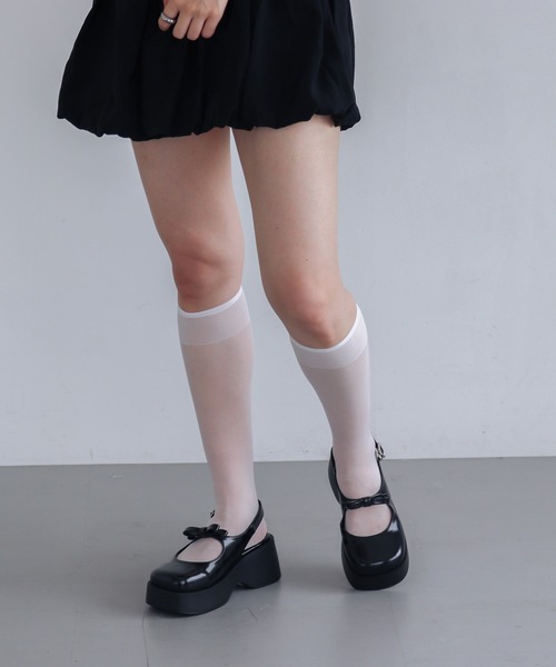 EVOL（イーボル）の「【EVOL】XSからLLまで豊富なサイズ展開/軽量厚底リボンメリージェーン IX5462（パンプス・レディース・ブラック/アイボリー・LL/S/M/L/XS）」の19枚目の写真