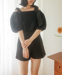 favclo. | off shoulder ribbon tops / オフショルダーリボントップス(Tシャツ/カットソー)