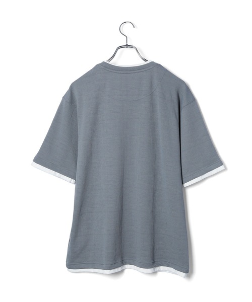  j.n.r.d（ジェー・エヌ・アール・ディー）の「j.n.r.d/格子フクレジャガードフェイクレイヤード（Tシャツ/カットソー・メンズ・チャコールグレー/ブルー/ベージュ・L/M/LL）」の13枚目の写真