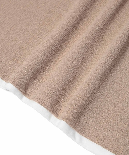  j.n.r.d（ジェー・エヌ・アール・ディー）の「j.n.r.d/格子フクレジャガードフェイクレイヤード（Tシャツ/カットソー・メンズ・チャコールグレー/ブルー/ベージュ・L/M/LL）」の6枚目の写真