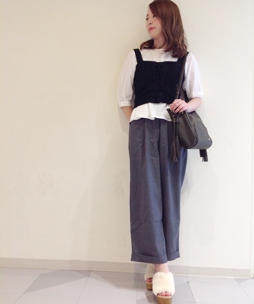 Chico（チコ）の「ニットベスト・チュニックセット（ニット/セーター・レディース・ベージュ/グレー/ブラック・FREE）」の4枚目の写真