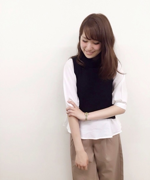 Chico（チコ）の「ニットベスト・チュニックセット（ニット/セーター・レディース・ベージュ/グレー/ブラック・FREE）」の5枚目の写真