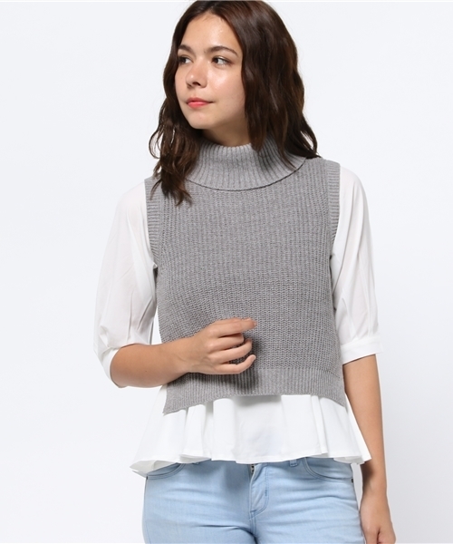 Chico（チコ）の「ニットベスト・チュニックセット（ニット/セーター・レディース・ベージュ/グレー/ブラック・FREE）」の7枚目の写真