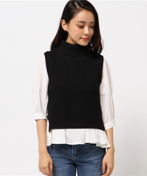 Chico（チコ）の「ニットベスト・チュニックセット（ニット/セーター・レディース・ベージュ/グレー/ブラック・FREE）」の16枚目の写真