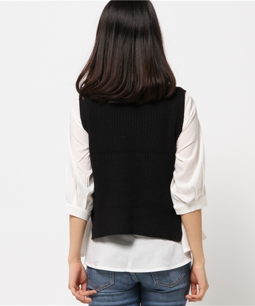 Chico（チコ）の「ニットベスト・チュニックセット（ニット/セーター・レディース・ベージュ/グレー/ブラック・FREE）」の8枚目の写真