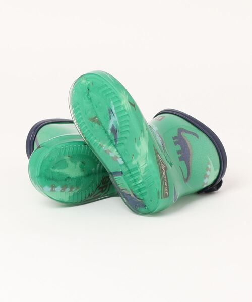 Marble Line（マーブルライン）の「ＭＬ　恐竜柄レインシューズ（レインシューズ・キッズ・グリーン/ネイビー・14/15 /16/17/18）」の4枚目の写真