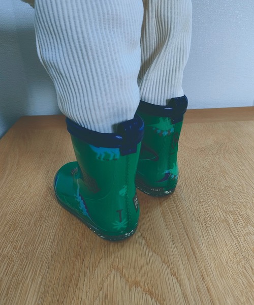 Marble Line（マーブルライン）の「ＭＬ　恐竜柄レインシューズ（レインシューズ・キッズ・グリーン/ネイビー・14/15 /16/17/18）」の8枚目の写真