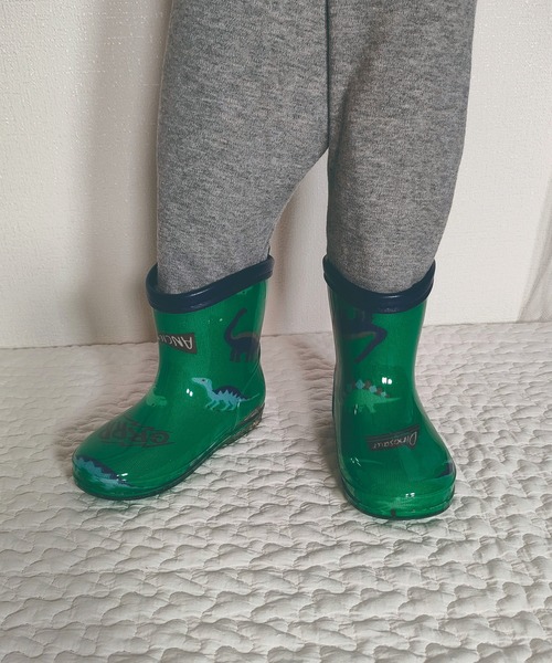 Marble Line（マーブルライン）の「ＭＬ　恐竜柄レインシューズ（レインシューズ・キッズ・グリーン/ネイビー・14/15 /16/17/18）」の6枚目の写真