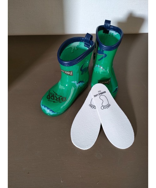 Marble Line（マーブルライン）の「ＭＬ　恐竜柄レインシューズ（レインシューズ・キッズ・グリーン/ネイビー・14/15 /16/17/18）」の5枚目の写真