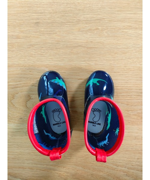 Marble Line（マーブルライン）の「ＭＬ　恐竜柄レインシューズ（レインシューズ・キッズ・グリーン/ネイビー・14/15 /16/17/18）」の11枚目の写真