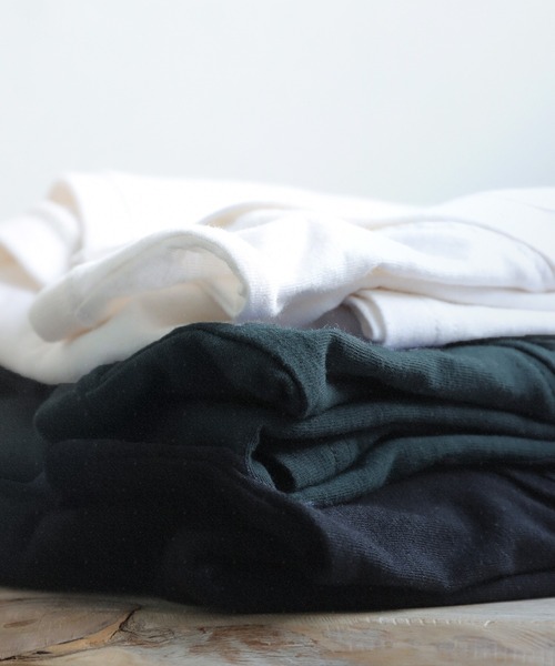 antiqua(アンティカ)の「綿麻Tシャツ(Tシャツ/カットソー・レディース・ホワイト/ブラック/ブルー・ONESIZE)」の16枚目の写真