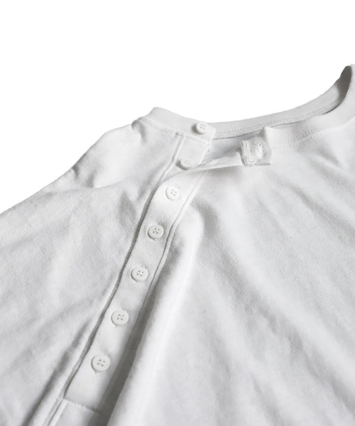 antiqua(アンティカ)の「綿麻Tシャツ(Tシャツ/カットソー・レディース・ホワイト/ブラック/ブルー・ONESIZE)」の6枚目の写真