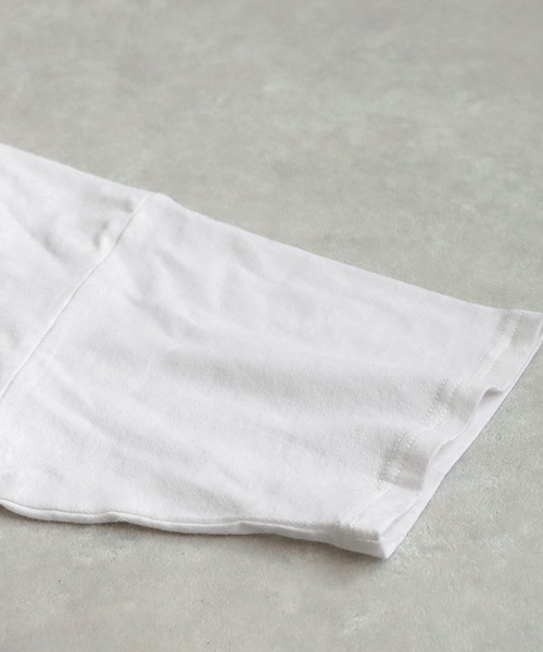 antiqua(アンティカ)の「綿麻Tシャツ(Tシャツ/カットソー・レディース・ホワイト/ブラック/ブルー・ONESIZE)」の5枚目の写真