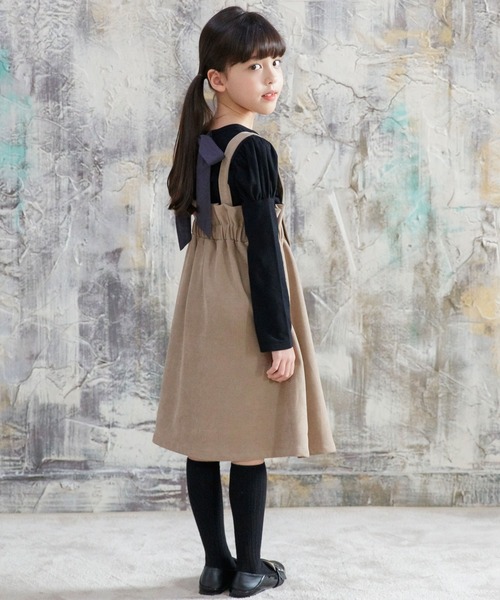 Bee des Bee（ビーデスビー）の「コーデュロイ風ジャンパースカート（ジャンパースカート・キッズ・ベージュ・120cm/100cm/140cm/110cm/130cm）」の5枚目の写真