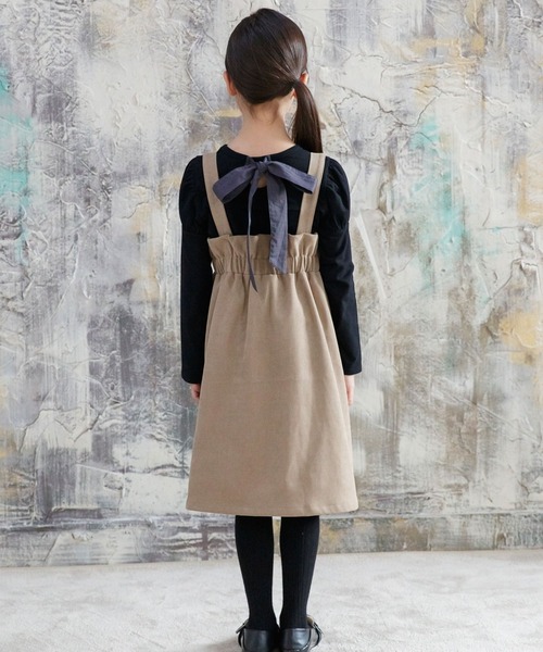 Bee des Bee（ビーデスビー）の「コーデュロイ風ジャンパースカート（ジャンパースカート・キッズ・ベージュ・120cm/100cm/140cm/110cm/130cm）」の6枚目の写真