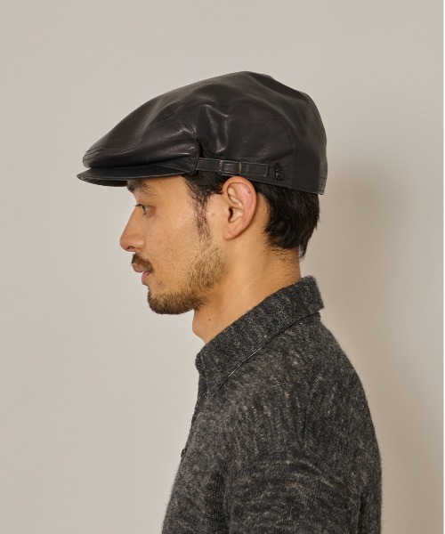 arth（アース）の「arth  Side AJS Leather Hunting / アース（ハンチング/ベレー帽・メンズ・ブラック・62cm/60cm/58cm）」の12枚目の写真