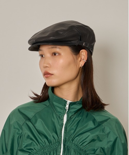 arth（アース）の「arth  Side AJS Leather Hunting / アース（ハンチング/ベレー帽・メンズ・ブラック・62cm/60cm/58cm）」の9枚目の写真