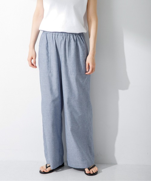 URBAN RESEARCH Sonny Label（アーバンリサーチサニーレーベル）の「『UR TECH 高機能リネン』リネン混ベイカーイージーパンツ（その他パンツ・レディース・ブラック/ブラウン/ブルー・36/38）」の3枚目の写真