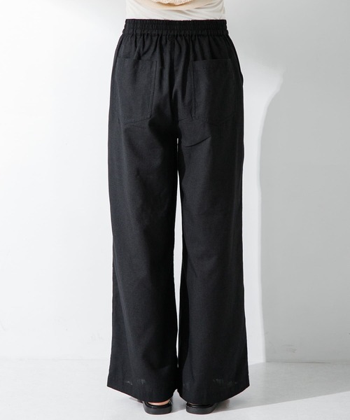 URBAN RESEARCH Sonny Label（アーバンリサーチサニーレーベル）の「『UR TECH 高機能リネン』リネン混ベイカーイージーパンツ（その他パンツ・レディース・ブラック/ブラウン/ブルー・36/38）」の15枚目の写真