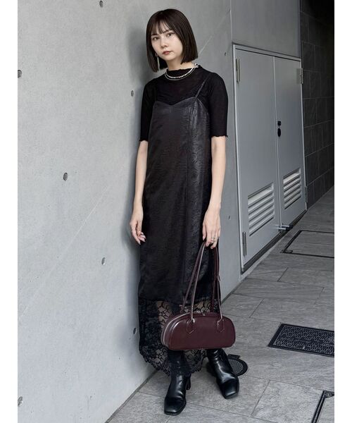 MURUA（ムルーア）の「レースドッキングワンピース（ワンピース・レディース・ブラック/カーキ・FREE）」の9枚目の写真