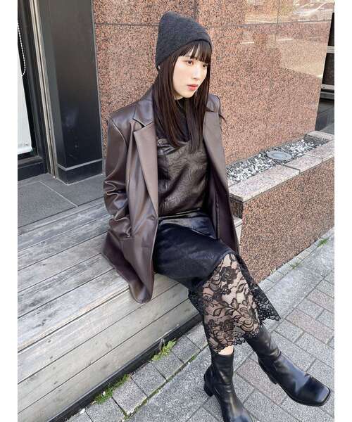 MURUA（ムルーア）の「レースドッキングワンピース（ワンピース・レディース・ブラック/カーキ・FREE）」の20枚目の写真