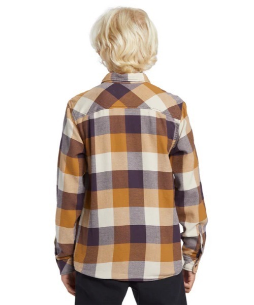 Quiksilver（クイックシルバー）の「MOTHERFLY CLASSIC FL/クイックシルバーキッズチェックシャツ（シャツ/ブラウス・キッズ・ブラウン・130/140/150/160）」の2枚目の写真