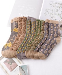 Lace Ladies（レースレディース）の「【10足セット】 3D クラシカル レリーフ デザイン クルー ソックス（ソックス/靴下・レディース）」