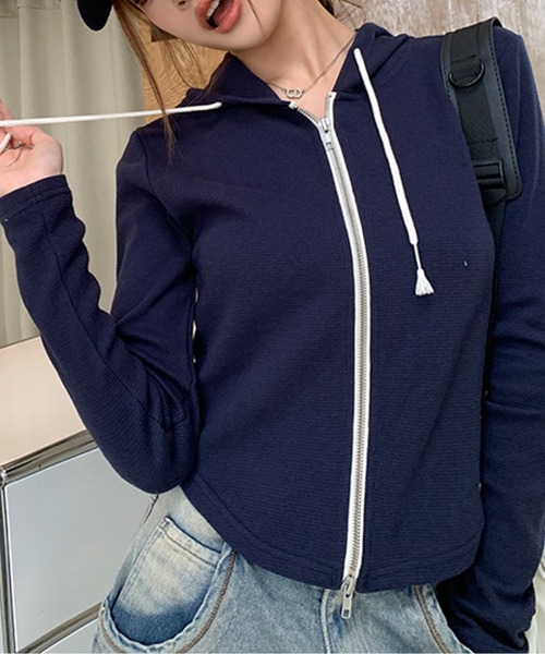 Twinkle;pm（トゥインクルピーエム）の「ダブルジップスリムパーカー