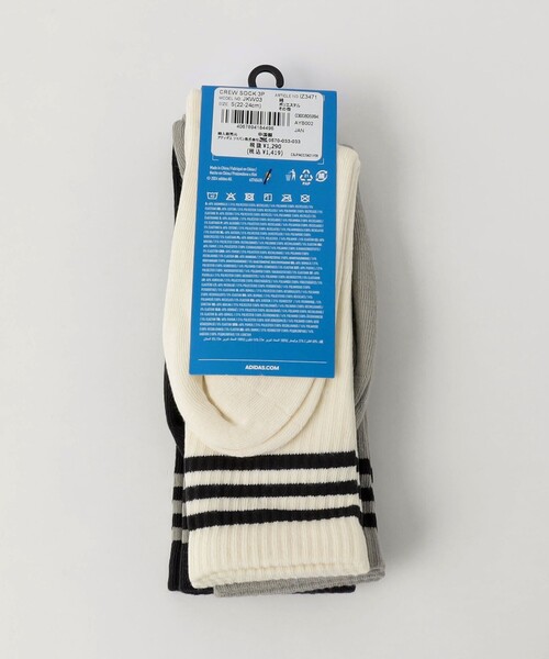 adidas Originals（アディダスオリジナルス）の「＜adidas Originals＞クルーソックス 3P /靴下 / キッズ  19cm -24cm（ソックス/靴下・キッズ・ブラック・19-21cm/22-24cm）」の2枚目の写真
