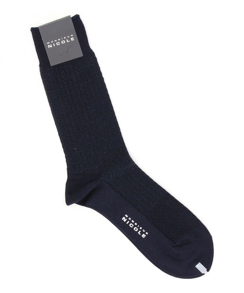 MONSIEUR NICOLE（ムッシュニコル）の「グラフィック クルーソックス（ソックス/靴下・メンズ・グレー/ブラック/ネイビー/ワインレッド・FREE）」の4枚目の写真