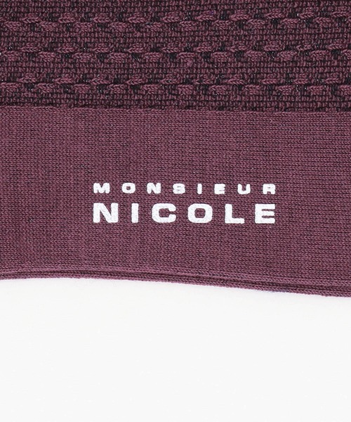 MONSIEUR NICOLE（ムッシュニコル）の「グラフィック クルーソックス（ソックス/靴下・メンズ・グレー/ブラック/ネイビー/ワインレッド・FREE）」の5枚目の写真