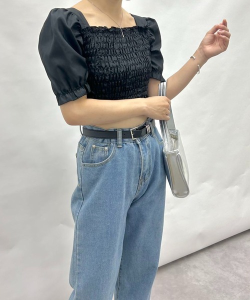 mebole(メボレ)の「シフォンシルエットブラウス(シャツ/ブラウス・レディース・ホワイト/ブラック・FREE)」の10枚目の写真