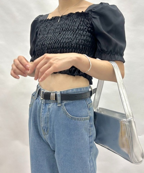 mebole(メボレ)の「シフォンシルエットブラウス(シャツ/ブラウス・レディース・ホワイト/ブラック・FREE)」の13枚目の写真