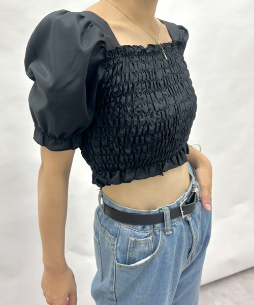 mebole(メボレ)の「シフォンシルエットブラウス(シャツ/ブラウス・レディース・ホワイト/ブラック・FREE)」の18枚目の写真
