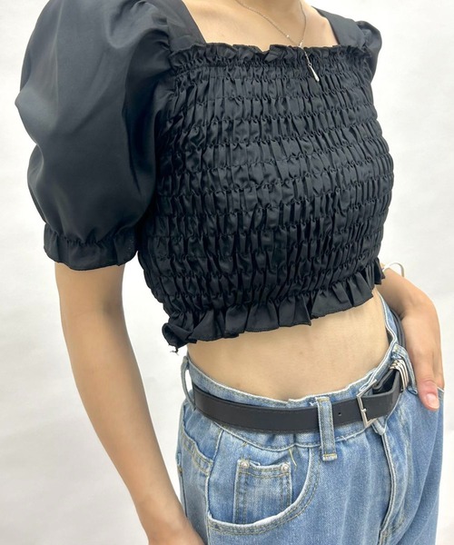 mebole(メボレ)の「シフォンシルエットブラウス(シャツ/ブラウス・レディース・ホワイト/ブラック・FREE)」の19枚目の写真