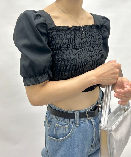 mebole(メボレ)の「シフォンシルエットブラウス(シャツ/ブラウス・レディース・ホワイト/ブラック・FREE)」の20枚目の写真