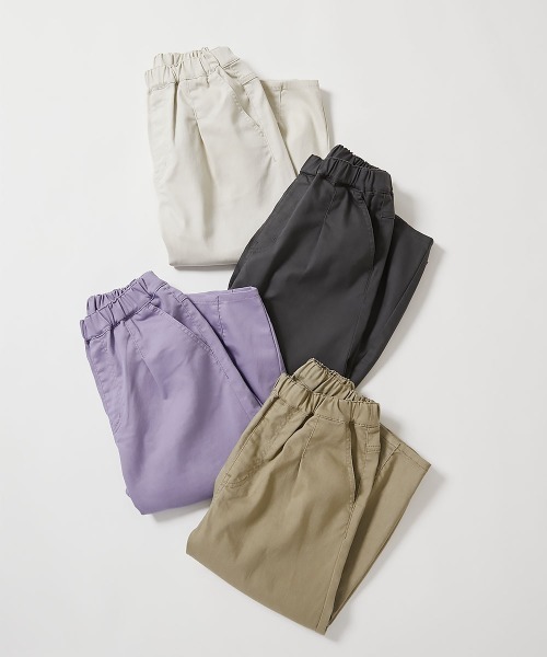devirock（デビロック）の「ストレッチツイル ルーズタックパンツ（チノパンツ・キッズ・パープル系/ベージュ系1/アイボリー/スミクロ・100cm/110cm/120cm/130cm/140cm/150cm/160cm）」の17枚目の写真