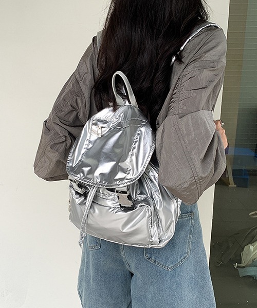 c.u.l（シーユーエル）の「ナイロン メタルバックルリュックサック バックパック cula992（バックパック/リュック・レディース・ベージュ/レッド/ブルー/シルバー/ブラック/カーキ/ライトベージュ・FREE）」の9枚目の写真