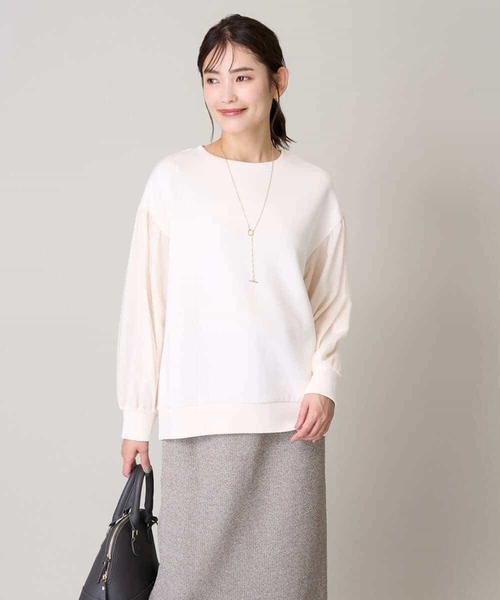 a.v.v(アーヴェヴェ)の「チュールスリーブトップス(Tシャツ/カットソー・レディース・アイボリー/ブラック・40/38/36/34/42)」の8枚目の写真