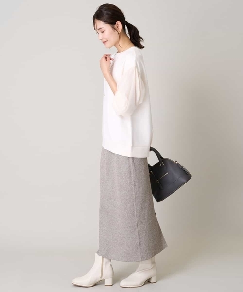 a.v.v(アーヴェヴェ)の「チュールスリーブトップス(Tシャツ/カットソー・レディース・アイボリー/ブラック・40/38/36/34/42)」の14枚目の写真