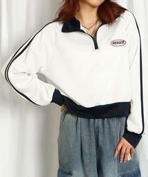 ハーフＺＩＰライン短丈プルオーバー