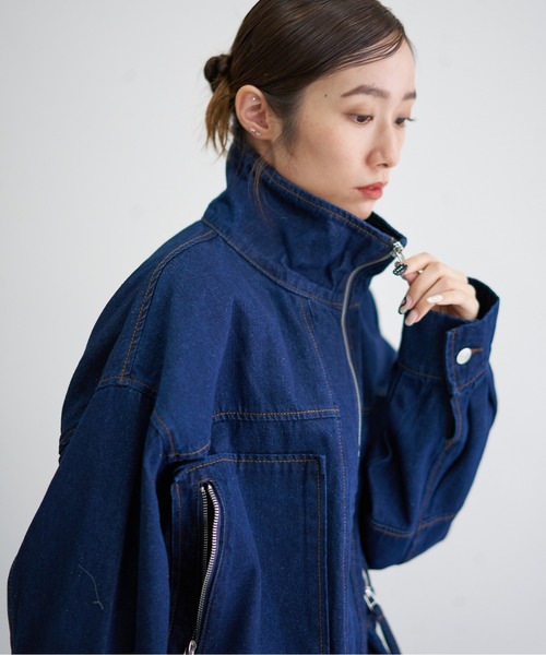 セール】デニムブルゾン（デニムジャケット）｜nearness（ニアネス）の
