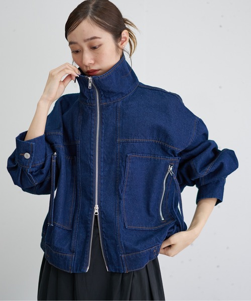 セール】デニムブルゾン（デニムジャケット）｜nearness（ニアネス）の