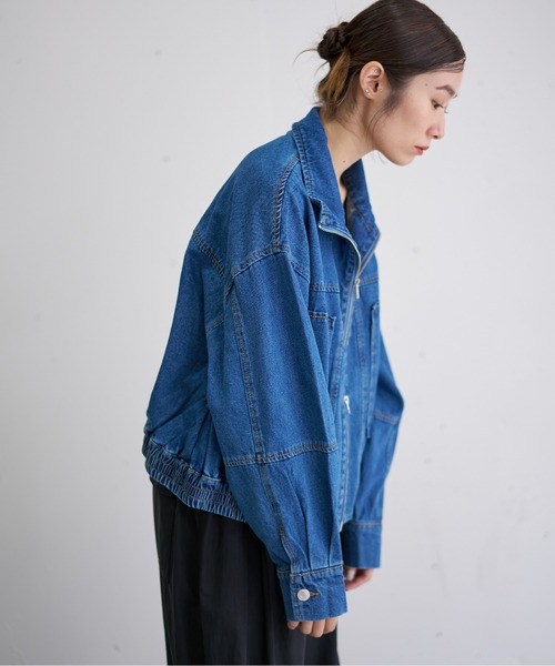 セール】デニムブルゾン（デニムジャケット）｜nearness（ニアネス）の