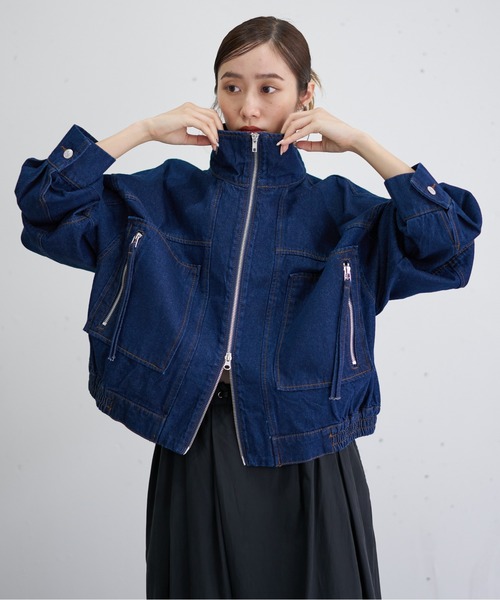 セール】デニムブルゾン（デニムジャケット）｜nearness（ニアネス）の