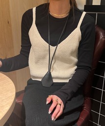 キャミソールニットビスチェ(chiica select) / ニットキャミ ビスチェニット レイヤード