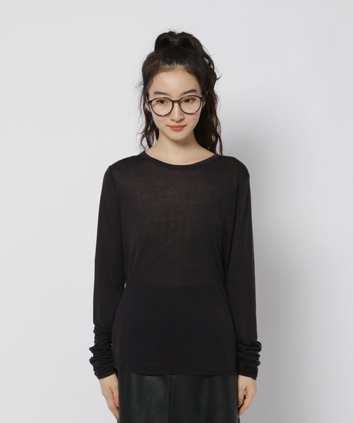♥チャタロウ♥ セール】シャーリングテンセルウールプルオーバー（Tシャツ/カットソー