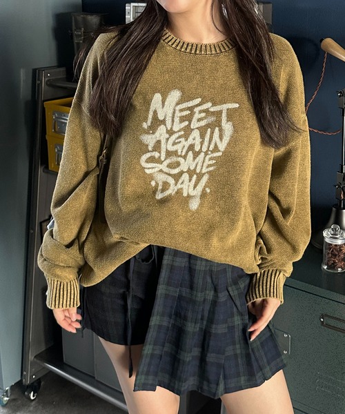 apres jour mignon(アプレジュールミニョン)の「【5周年記念アイテム】ピグメント加工ニット【ZOZOTOWN限定アイテム】(ニット/セーター・レディース・ブラウン系その他/ブラック/マスタード/キャメル・フリー/X-LARGE)」の3枚目の写真