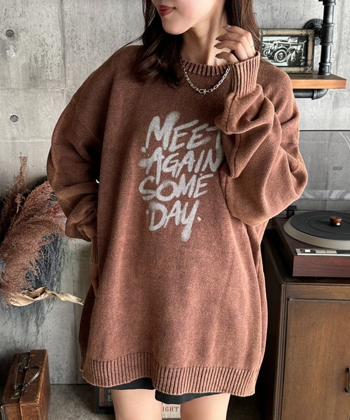 apres jour mignon(アプレジュールミニョン)の「【5周年記念アイテム】ピグメント加工ニット【ZOZOTOWN限定アイテム】(ニット/セーター・レディース・ブラウン系その他/ブラック/マスタード/キャメル・フリー/X-LARGE)」の10枚目の写真