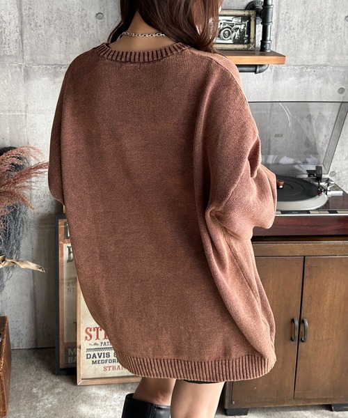 apres jour mignon(アプレジュールミニョン)の「【5周年記念アイテム】ピグメント加工ニット【ZOZOTOWN限定アイテム】(ニット/セーター・レディース・ブラウン系その他/ブラック/マスタード/キャメル・フリー/X-LARGE)」の12枚目の写真